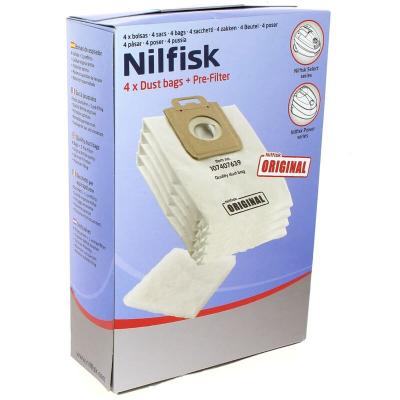 Sacs aspirateur par 4 origine + filtre pour Aspirateur Nilfisk