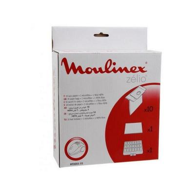 Sacs aspirateur zelio par 10 + filtres pour Aspirateur Moulinex