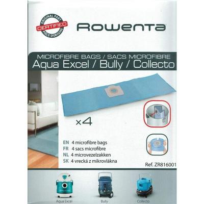 Lot de 4 sacs microfibre collecto wet & dry (195269-44492) aspirateur zr816001, calor