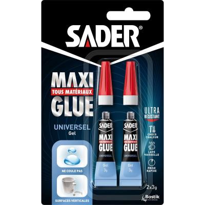 Colle Maxi Glue tous mat&eacute;riaux universel gel - transparent - 2x3g