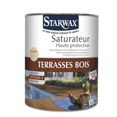 Saturateur Haute protection - Terrasse bois - 1 L - STARWAX