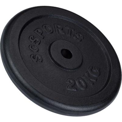 Disque de poids en fonte ScSPORTS - 20 KG &oslash;30 / 31