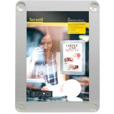 Porte-affiches pour vitres gris A4