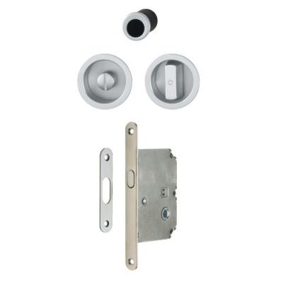 Hoppe - set pour porte coulissante F94 chr sat a cond - Chrom&eacute; satin&eacute;