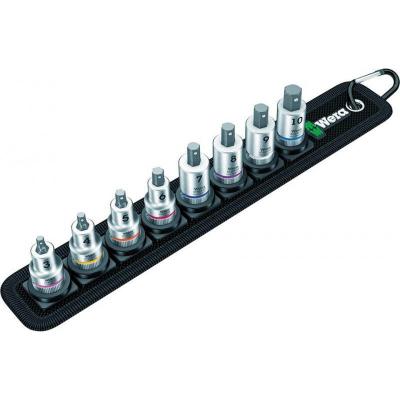 Wera set d embouts allen 6 pans 3 8 8 pcs avec fonction retenue de vis