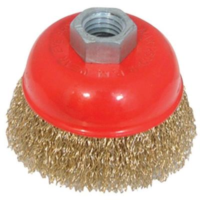 Brosse boisseau fils dacier laitonn&eacute; ondul&eacute; Silverline