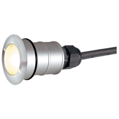 Encastr&eacute; de sol ext&eacute;rieur, rond, inox POWER TRAIL-LITE, LED, 1W, 3000K, IP67, collerette inox 316
