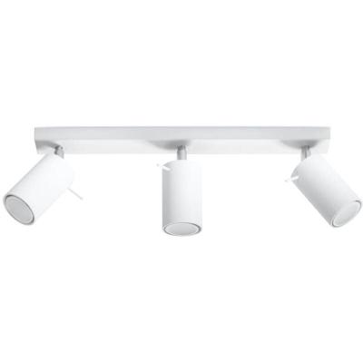 OZAIA Plafonnier 3 lampes design RANDY - acier - blanc