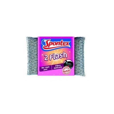 Eponge &Agrave; R&eacute;curer Grattants Flash Spontex - Les 2 Tampons