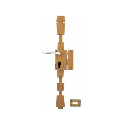 Thirard - Serrure multipoint en applique marron gauche &agrave; fouillot - Cl&eacute; i - Axe &agrave; 45 mm - Targa
