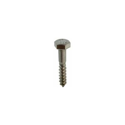 Vis bois t&ecirc;te hexagonale inox A2 10x70mm bo&icirc;te de 50 pi&egrave;ces