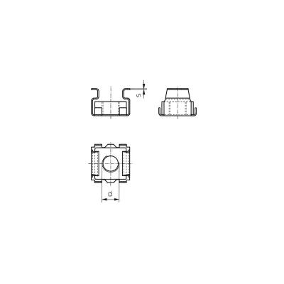 TOOLCRAFT 521847 &Eacute;crou &agrave; cage M6 acier 10 pc(s)