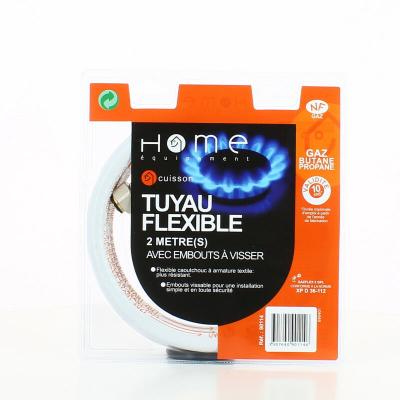 Tuyau de Gaz Butane 2m validit&eacute; 10 ans 90114 pour Cuisini&egrave;re