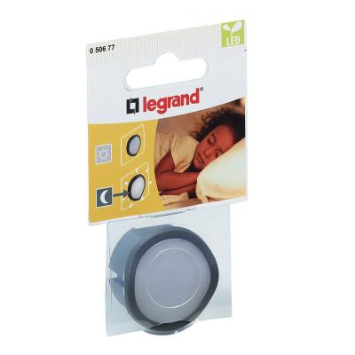Veilleuse cr&eacute;pusculaire automatique avec LED et fiche 2P 10A - noir