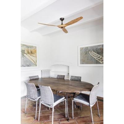 FARO BARCELONA Ventilateur plafond Morea DC, 3 pales brun clair