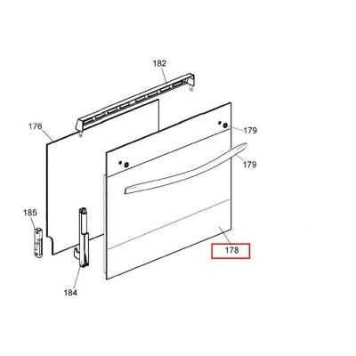 Vitre ext&eacute;rieure pour four candy - m125176