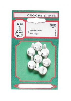 Crochet tableau b&eacute;ton - lot de 3 - D: 22 mm