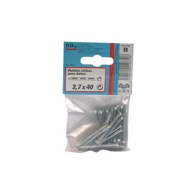 VYNEX Pointe stri&eacute;e b&eacute;ton Acier tremp&eacute; 2.7x40 50g SC