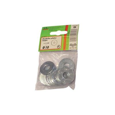 VYNEX Rondelle Plate Large Acier zingu&eacute; &Oslash;10mm x15 pi&egrave;cessc