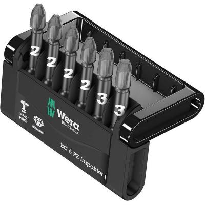 Wera Bit-Check 6 PZ Impaktor 1, Set d''embouts de vissage