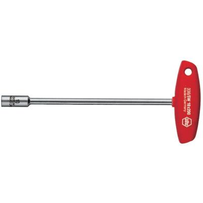 Cl&eacute; a douille 6 pans avec manche en T - 7 x125mm - Wiha