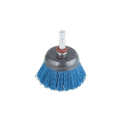 Wolfcraft 2728000 Brosse nylon soucoupe Tige 6 &oslash; 50 Bleu