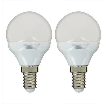 Lot de 2 sph&eacute;rique P45 470 Lumens E14 5.5W &eacute;quivalent &agrave; 40W 