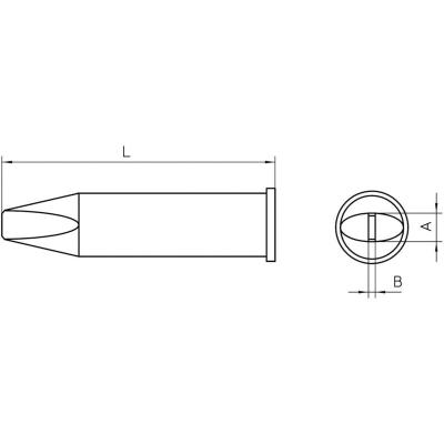XHT D Panne de fer &agrave; souder forme de burin Taille de la panne 5 mm Contenu