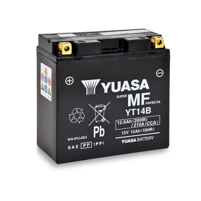 Yuasa Yt14b-bs 12.6 Ah With Acid Battery 12v Argent&eacute;
