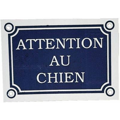 Plaque attention au chien pour chien