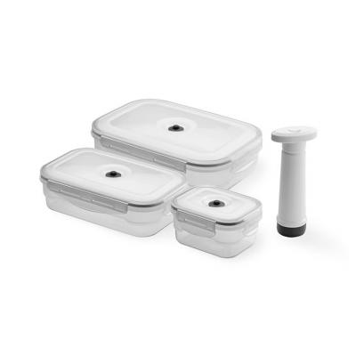 Compactor - Lot 3 x bo&icirc;te alimentaire sous vide + pompe - Transparent