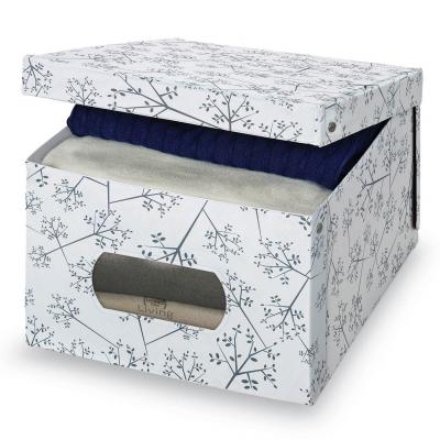 Domo Pack Living - Boite de rangement textile l bon ton 39x50x24cm