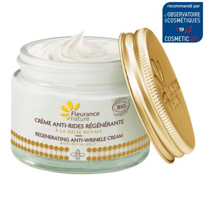 Cr&egrave;me antirides r&eacute;g&eacute;n&eacute;rante &agrave; la Gel&eacute;e Royale Bio Fleurance Nature