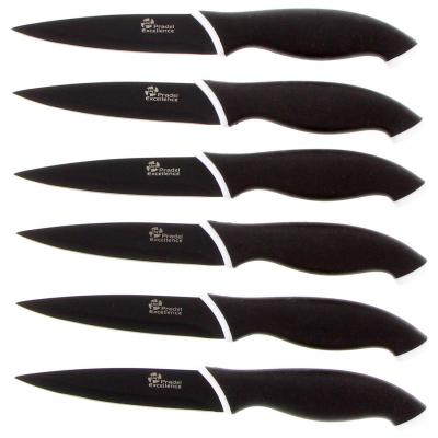 PRADEL EXCELLENCE Coffret de 6 couteaux &agrave; steak CC006N lame 10cm noir