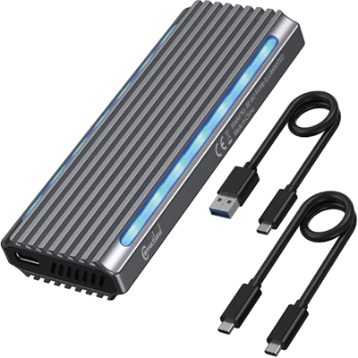 Boitier externe USB 3.1 Connectland - NVMe M.2 Type 2280 LED (Noir)