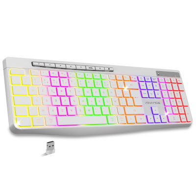 Clavier PC Advance R TYPE Blanc Sans fil/RGB/Batterie/IPX4/Win et Mac 