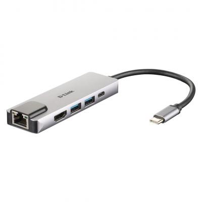 D-link Moyeu Dub-m520 Usb-c 5 Ports One Size Silver