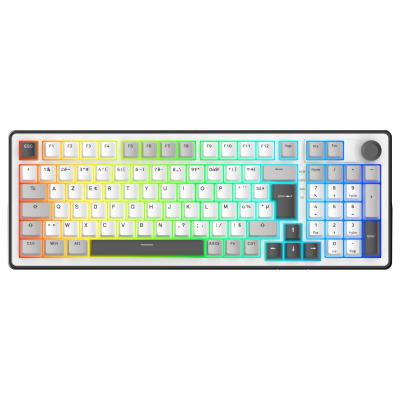 Clavier PC The G-LAB Keyz Elite 400 RGB Triple Mode - Blanc/Gris