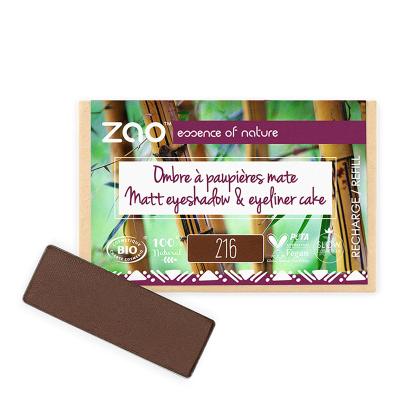 Recharge fard &agrave; paupi&egrave;res bio - Rectangle - Zao 216 Brun