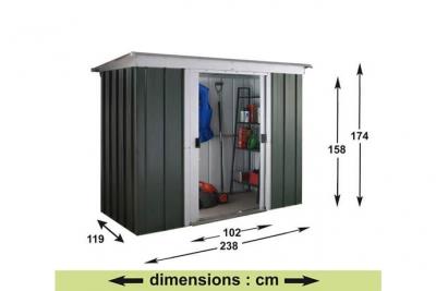 Trigano - Abri M&eacute;tal 84GPZ - s.h. t. 2,84 m&sup2; - h. 174cm - Vert