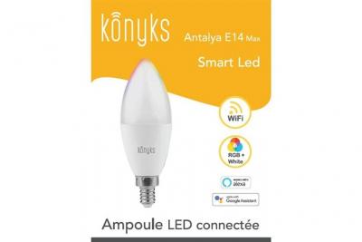 Ampoule Connect&eacute;e Wifi Et Bluetooth Led Antalya E14 Max Easy Konyks
