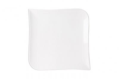 Assiette &agrave;&nbsp;dessert carr&eacute;e en porcelaine 20.5x20.5cm - Lot de 6 MELODY