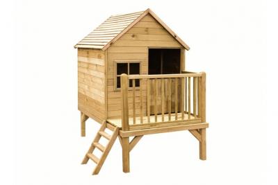 Cabane en bois trait&eacute; sur pilotis pour enfant - Winny