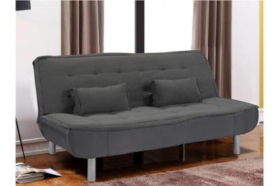 Canap&eacute; convertible clic-clac MISHAN en tissu - Gris 