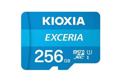 Kioxia Exceria Carte Micro SDXC 256 Go UHS-I Classe 10 avec Adaptateur
