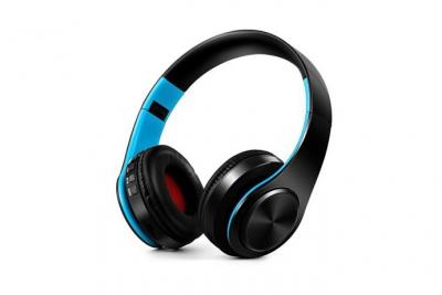 Casque Sans Fil Pliable pour IPAD Air Smartphone Bluetooth Boutons Reglable Son Universel (BLEU)