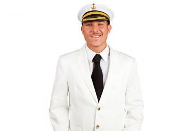 Boland - Chapeau capitaine Nicholas pour adultes, blanc/noir/dor&eacute;, taille unique, 44367