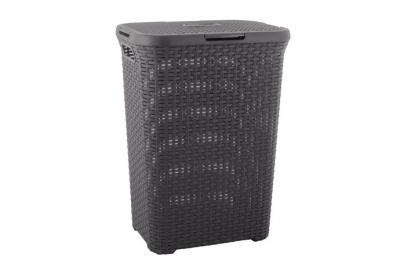 Curver 189211 Coffre &agrave;&nbsp; Linge Aspect Rotin Polypropyl&egrave;ne 60 L