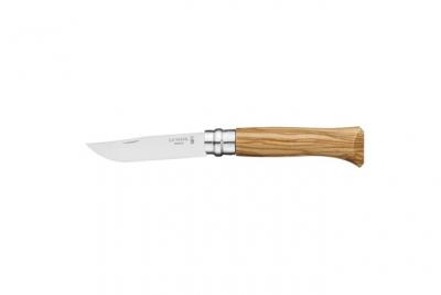 Couteau pliant N&deg;08 Inox 8,5 cm manche en Olivier Opinel