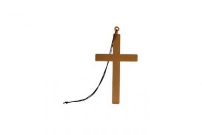Croix De Pr&ecirc;tre - BOLAND - En plastique - Marron/Blanc